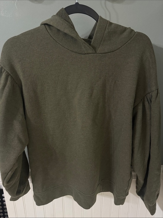 Madewell Tops - Madewell Relaxed Hooded Pullover in Olive Medium